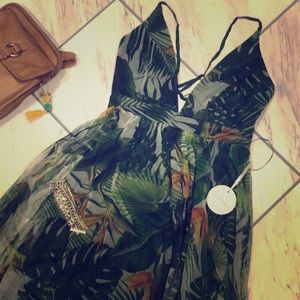 Palm Leaf Maxi Dress